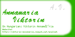 annamaria viktorin business card